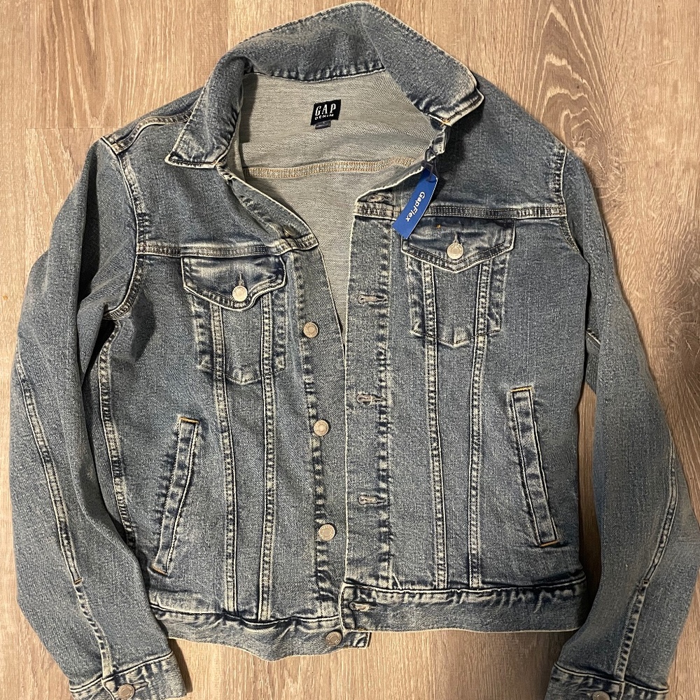 Gap Flex Icon Denim Jean Jacket with washwell
